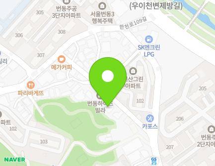 서울특별시 강북구 한천로109가길 26 (번동, 번동교회) 지도