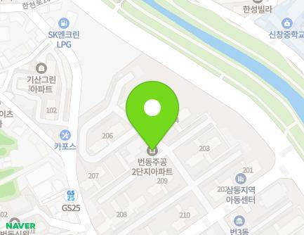 서울특별시 강북구 한천로105길 24 (번동, 번동2단지주공아파트) 지도