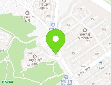 서울특별시 강북구 월계로37길 89 (번동) 지도