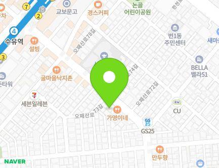 서울특별시 강북구 오패산로 397-1 (번동) 지도