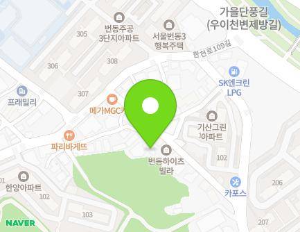 서울특별시 강북구 한천로109길 57-60 (번동) 지도