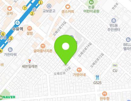 서울특별시 강북구 오패산로73길 6 (번동) 지도