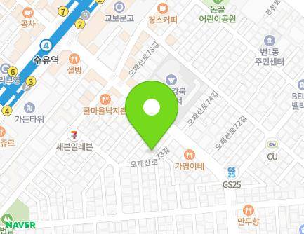 서울특별시 강북구 오패산로73길 8 (번동) 지도