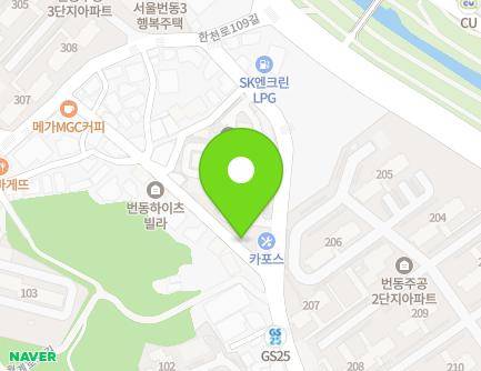 서울특별시 강북구 한천로109가길 37 (번동) 지도