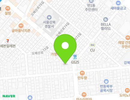 서울특별시 강북구 오패산로 389-3 (번동) 지도