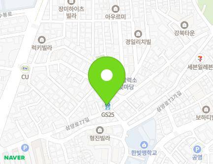 서울특별시 강북구 삼양로77길 66 (수유동) 지도