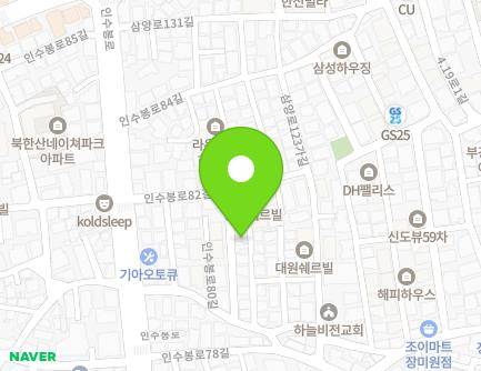 서울특별시 강북구 인수봉로80길 17-14 (수유동) 지도