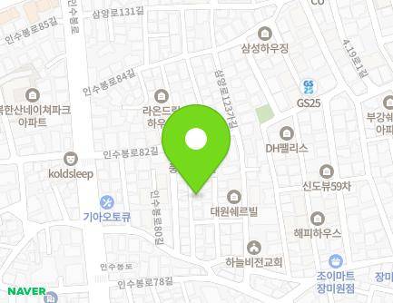 서울특별시 강북구 인수봉로80길 19-14 (수유동) 지도