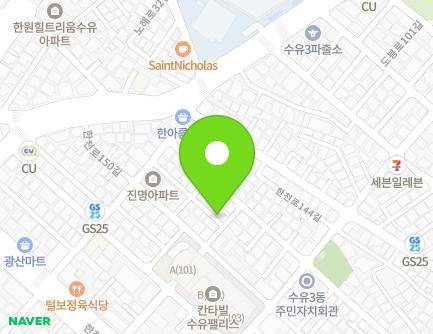 서울특별시 강북구 한천로148길 28-17 (수유동) 지도