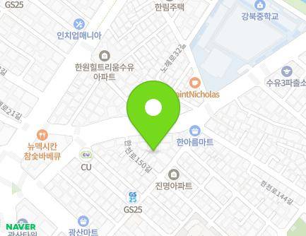 서울특별시 강북구 한천로150길 28-15 (수유동) 지도