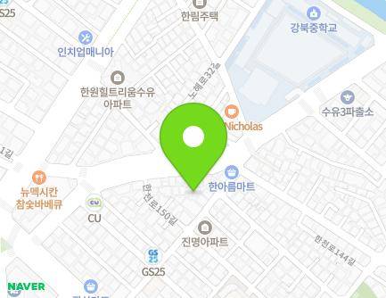 서울특별시 강북구 한천로150길 38-3 (수유동) 지도