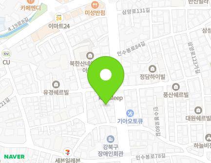 서울특별시 강북구 인수봉로 297-1 (수유동) 지도