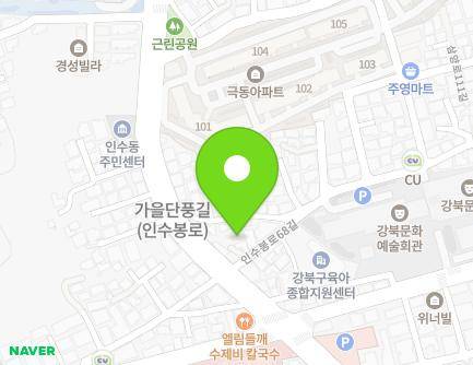 서울특별시 강북구 인수봉로68길 1-4 (수유동) 지도