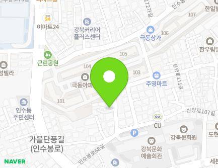 서울특별시 강북구 인수봉로68길 19-25 (수유동) 지도