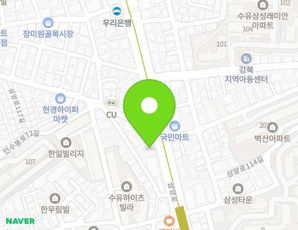 서울특별시 강북구 삼양로 445 (수유동) 지도