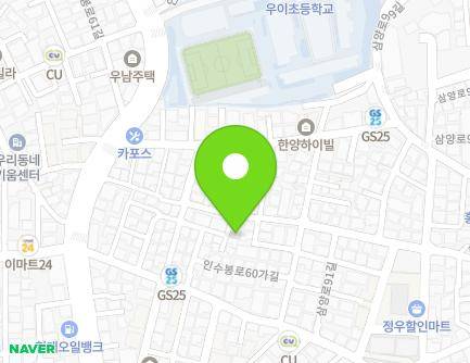 서울특별시 강북구 인수봉로58길 24-3 (수유동) 지도