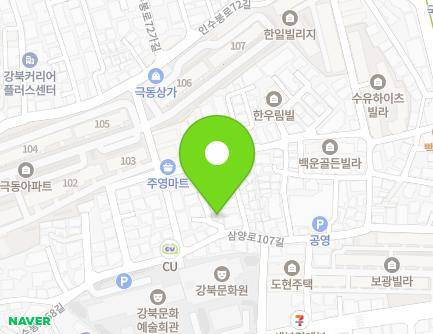 서울특별시 강북구 삼양로107길 50 (수유동) 지도