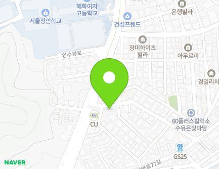 서울특별시 강북구 인수봉로28길 6 (수유동, 혜성빌라) 지도