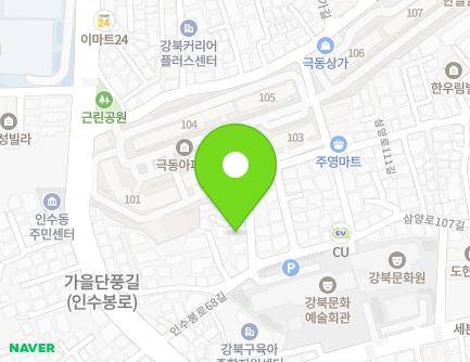 서울특별시 강북구 인수봉로68길 19-13 (수유동, 평화골든빌라) 지도