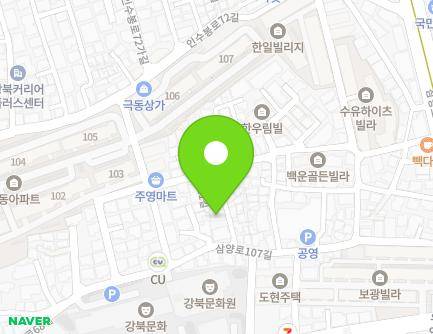 서울특별시 강북구 삼양로111길 43-10 (수유동, 태영빌) 지도