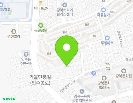 서울특별시 강북구 인수봉로68길 15-9 (수유동, 천우빌리지) 지도