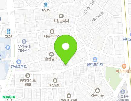 서울특별시 강북구 삼양로79길 36 (수유동, 영성교회,천사어린이집) 지도