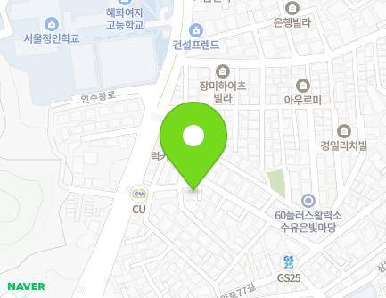 서울특별시 강북구 인수봉로28길 14-2 (수유동, 동산빌라) 지도