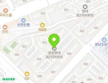 서울특별시 광진구 아차산로70길 62 (광장동, 광장현대3단지아파트) 지도