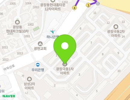 서울특별시 광진구 아차산로 552 (광장동, 광장극동아파트) 지도