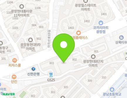서울특별시 광진구 아차산로 508 (광장동, 현대아파트) 지도