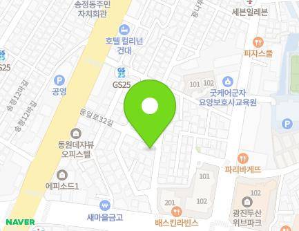 서울특별시 광진구 광나루로15길 17 (군자동, 예지어린이집) 지도