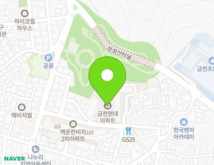 서울특별시 금천구 금하로23라길 31 (시흥동, 현대아파트) 지도
