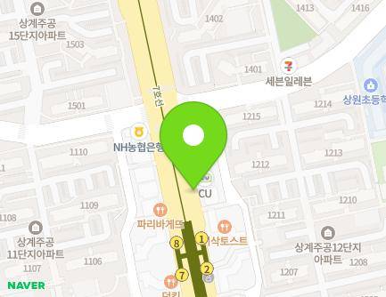 서울특별시 노원구 동일로 1548-2 (상계동, 가로판매대) 지도