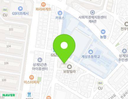 서울특별시 노원구 한글비석로41가길 27 (상계동, 보람빌라) 지도
