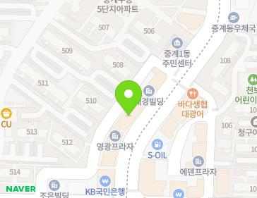 서울특별시 노원구 한글비석로 269 (중계동, 마들플라자) 지도