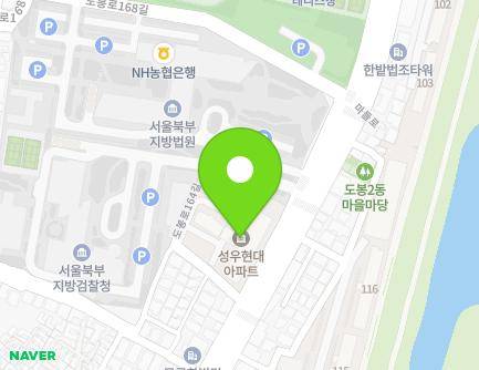 서울특별시 도봉구 마들로 735-8 (도봉동, 현대성우아파트) 지도