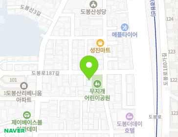 서울특별시 도봉구 도봉로187길 17 (도봉동, 삼안리치아파트) 서울특별시 도봉구 도봉로187길 17 (도봉동, 삼안리치아파트) 지도