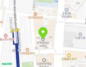 서울특별시 도봉구 마들로 657 (방학동, 이에스에이아파트) 지도