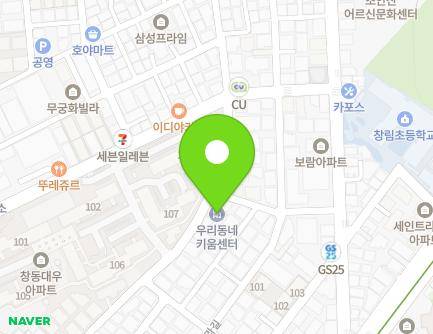 서울특별시 도봉구 덕릉로59아길 42 (창동, 네잎크로버어린이집) 지도