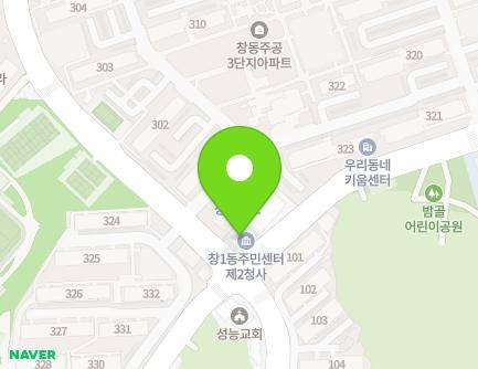 서울특별시 도봉구 해등로 46 (창동, 창1동주민센터) 지도