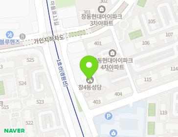 서울특별시 도봉구 마들로13길 192 (창동, 창4동 성당) 지도