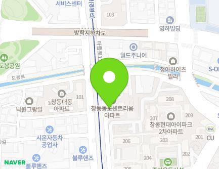 서울특별시 도봉구 마들로13길 252 (창동, 창4동한내어린이집) 지도