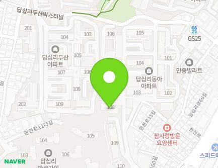 서울특별시 동대문구 한천로11길 10 (답십리동, 동아아파트) 지도