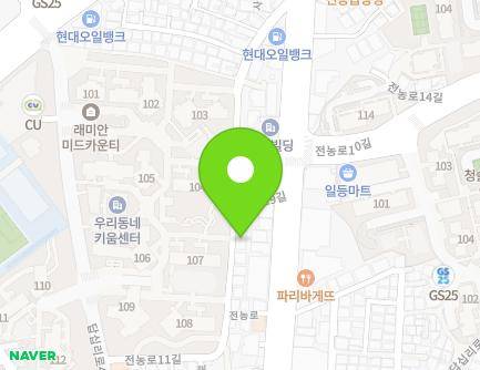 서울특별시 동대문구 전농로11길 43 (답십리동, 스타팰리스) 지도