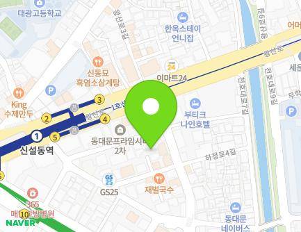 서울특별시 동대문구 하정로3길 8-6 (신설동, 우리빌) 지도