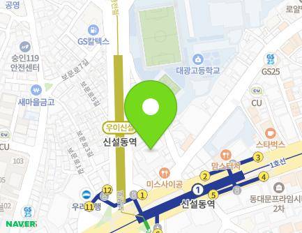 서울특별시 동대문구 한빛로1길 7 (신설동, 드림빌) 지도