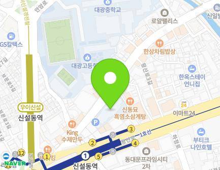 서울특별시 동대문구 한빛로 12 (신설동) 지도