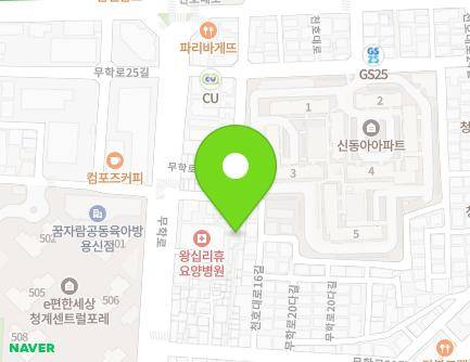서울특별시 동대문구 무학로 88 (용두동) 지도