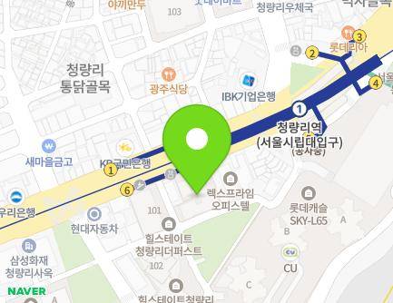서울특별시 동대문구 왕산로 186 (전농동, 청량리역우남SL타워300) 지도