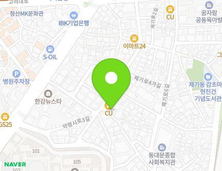 서울특별시 동대문구 제기로4다길 3 (제기동) 지도